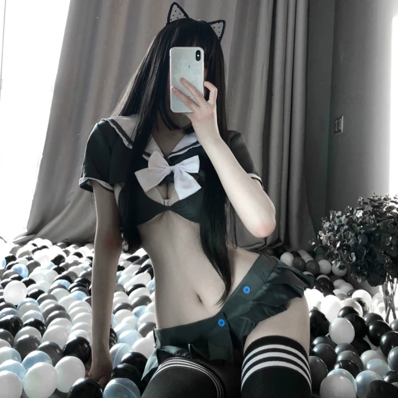 Школьные бикини для косплея сексуальное женское нижнее белье комплект из 3