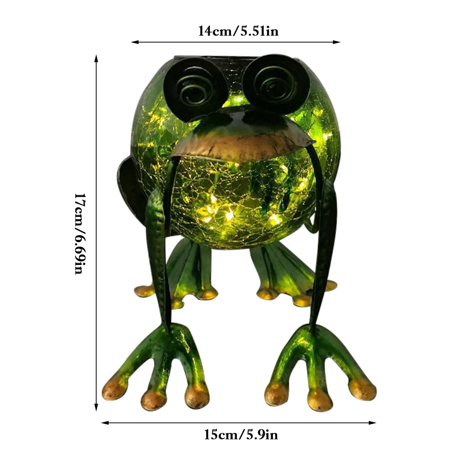 Солнечный пейзаж светильник лягушка украшения Настольный фонарь садовый стол