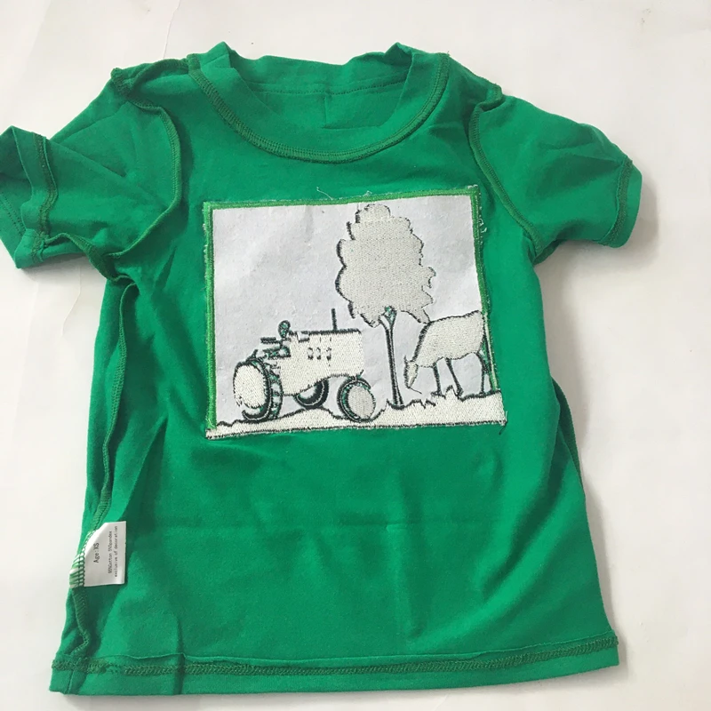 2020 Puresun Fashion Green Baby Boy Short Soft Cotton Summer Child Boutique Cute Applique Boys Outfit |