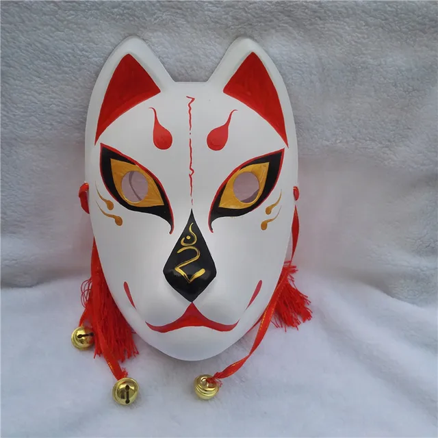 Dog Design Mask Hand-Painted Japanese Cartoon Masks Men