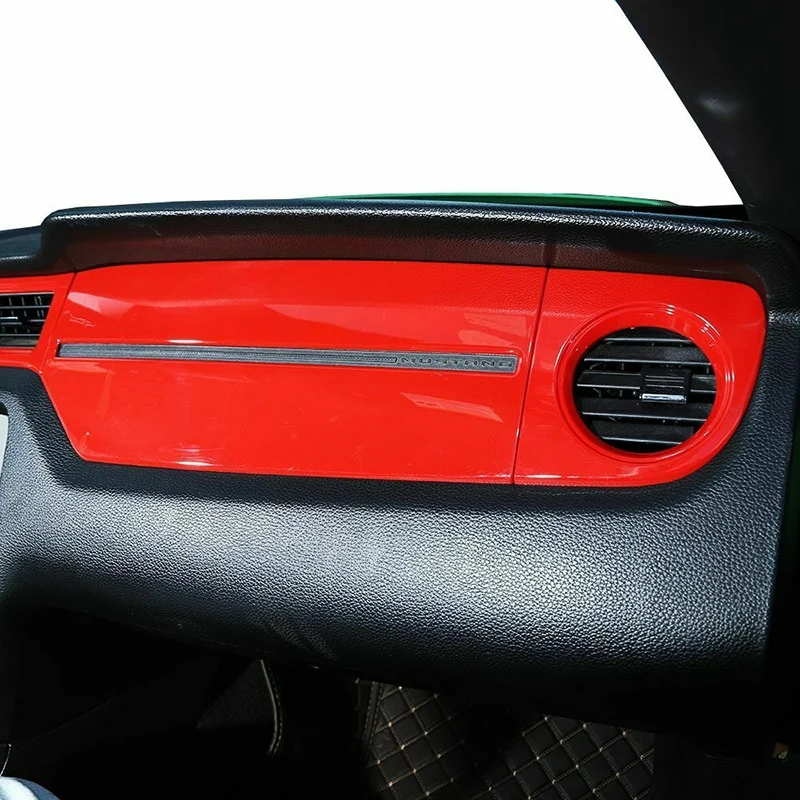 

Dashboard Center Console Panel Cover Trim for Ford Mustang 2010 2011 2012 2013 2014 Accessories (Red)