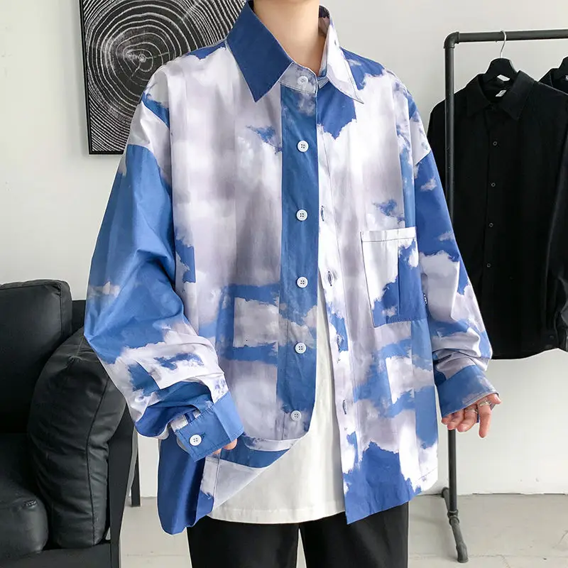 

2021 мужские новые футболки с длинными рукавами, рубашка с отворотами для тенденции моды пляжные детские футболки высокого качества с принто...