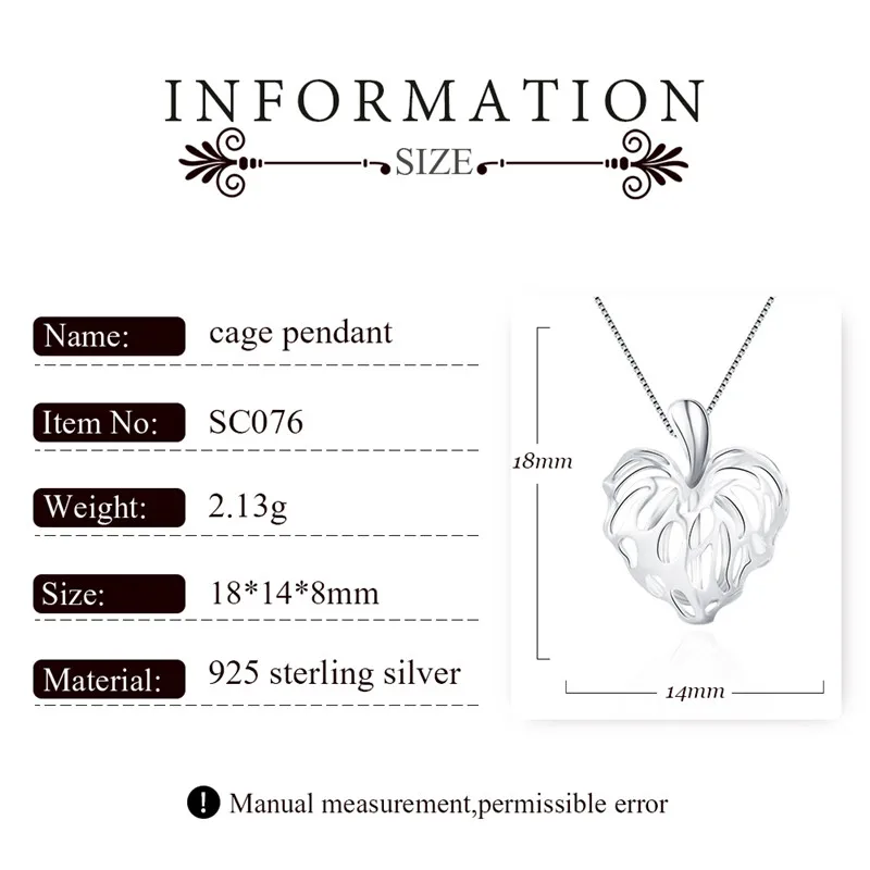 Серебро 925 пробы подвеска в форме канадского кленового листа CLUCI женское