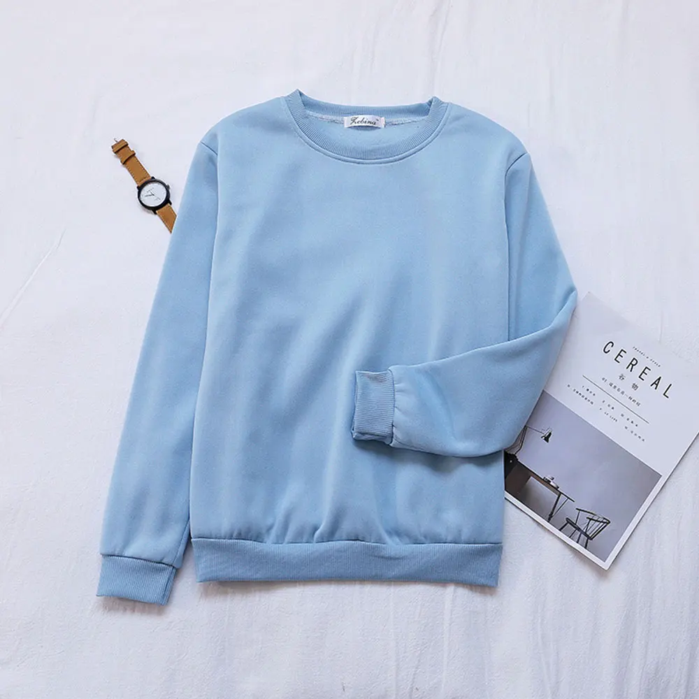 Осенние Свободные флисовые свитшоты Jocoo Jolee для женщин повседневные толстовки с