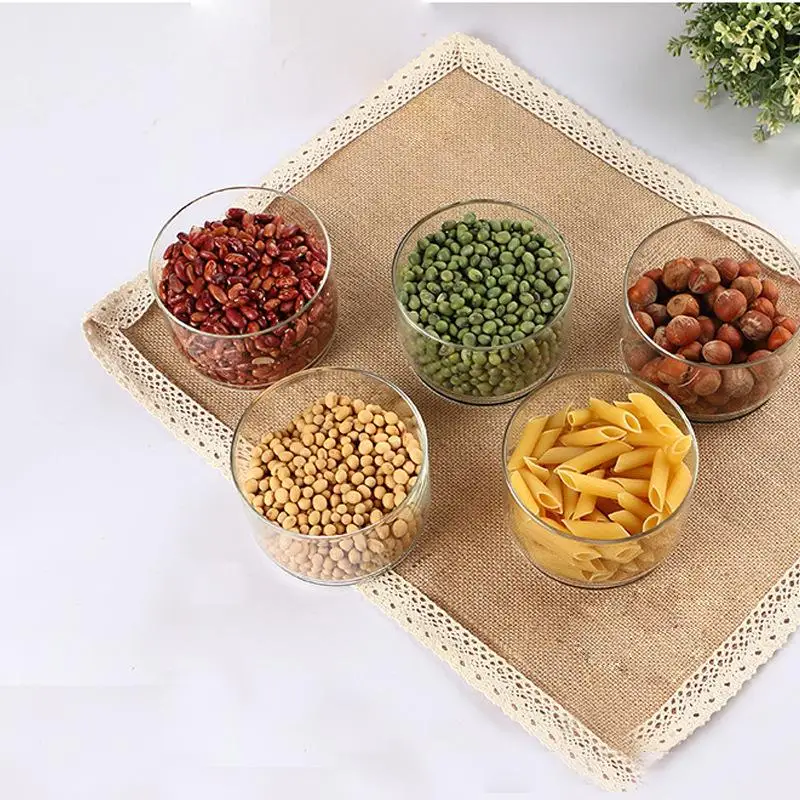 Стеклянная пищевая бутылка для хранения Бамбуковая крышка герметичные зерновые