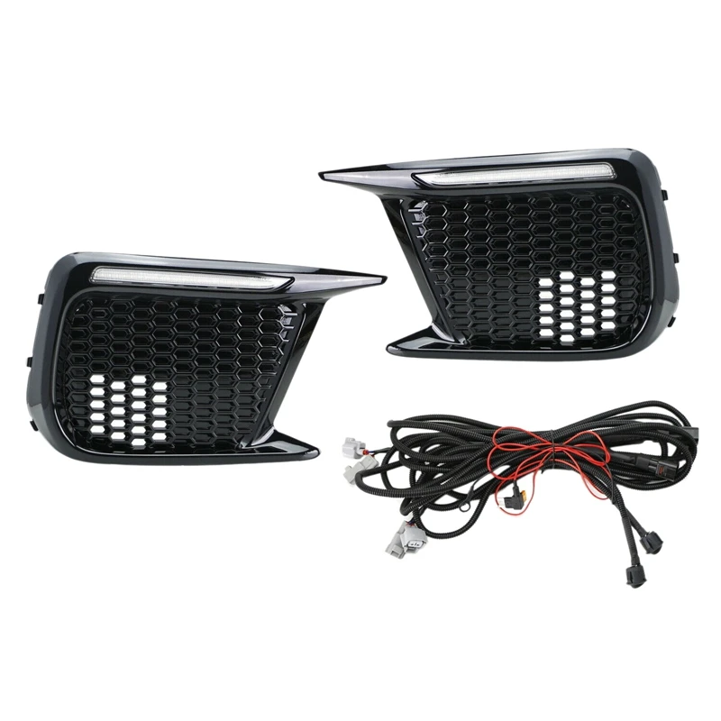 

Car White/Amber Sequential LED DRL Fog Bezels for Subaru WRX STI 2018+