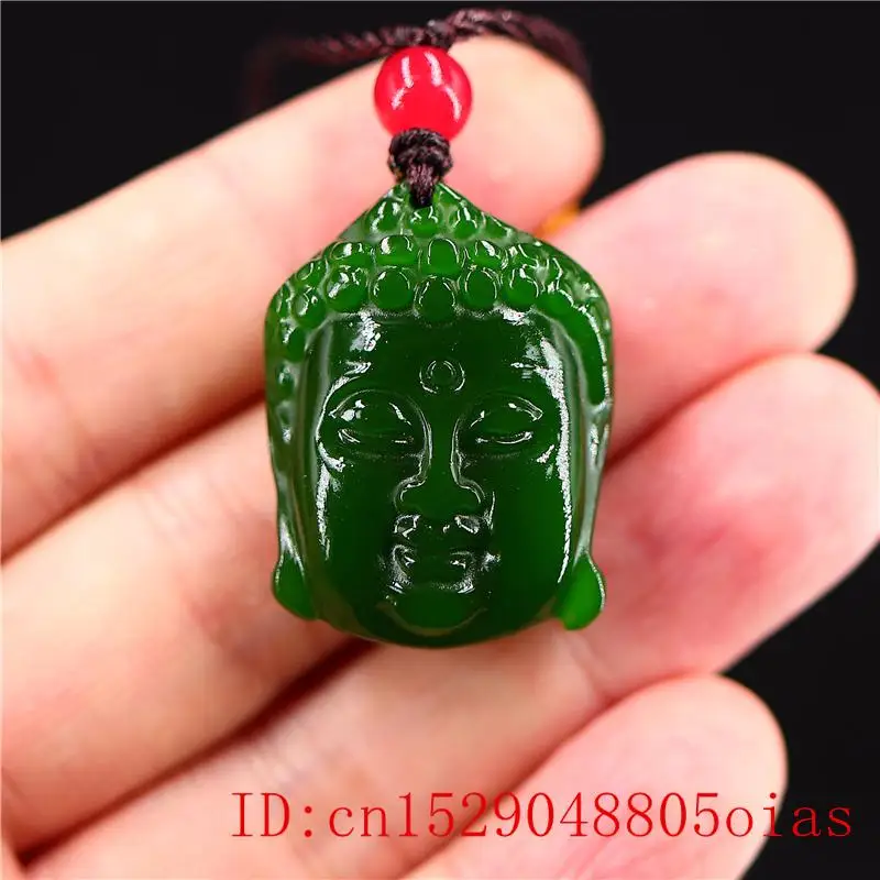Кулон зеленый нефрит Будда для мужчин и женщин очаровательное китайское