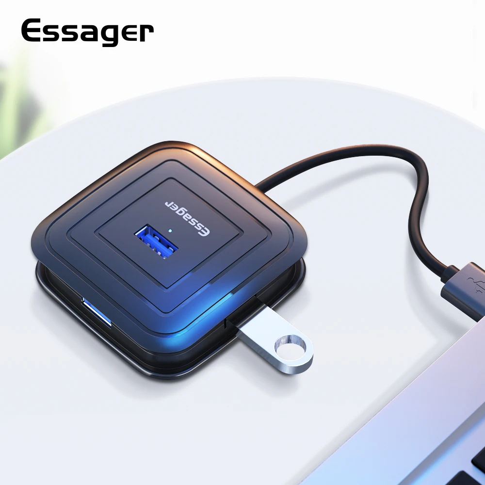 Концентратор Essager с 4 портами USB 3 0 высокоскоростной разветвитель для MacBook Pro