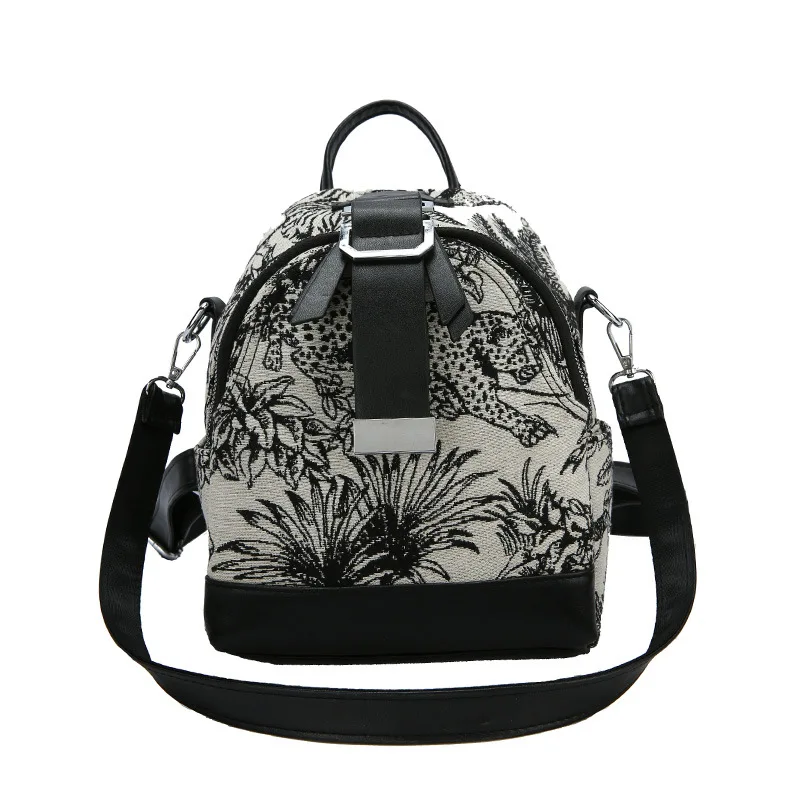 

Women's Bag Women Backpack Shoulder Bags Mini Embroidery Printing Women Backpack Elegant Leather 2021 New Summer Female Backpack