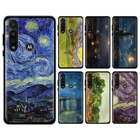 Starry Night Van Gogh for Moto Play Plus Power Lite One Fusion E6s Edge Stylus Phone Case Silicone Shell Coque