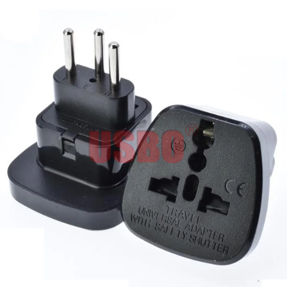 

Black white Copper 10A 250V AU UK US EU to Brazil Swiss Rwanda Ethiopia travel adaptor plug socket convertor with safety door