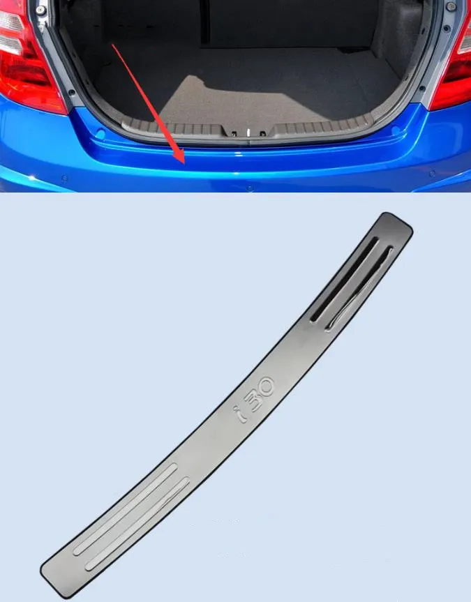 

Для Hyundai I30 2009-2014 Высококачественная защита порога багажника из нержавеющей стали, защита от царапин, украшение, автомобильные аксессуары