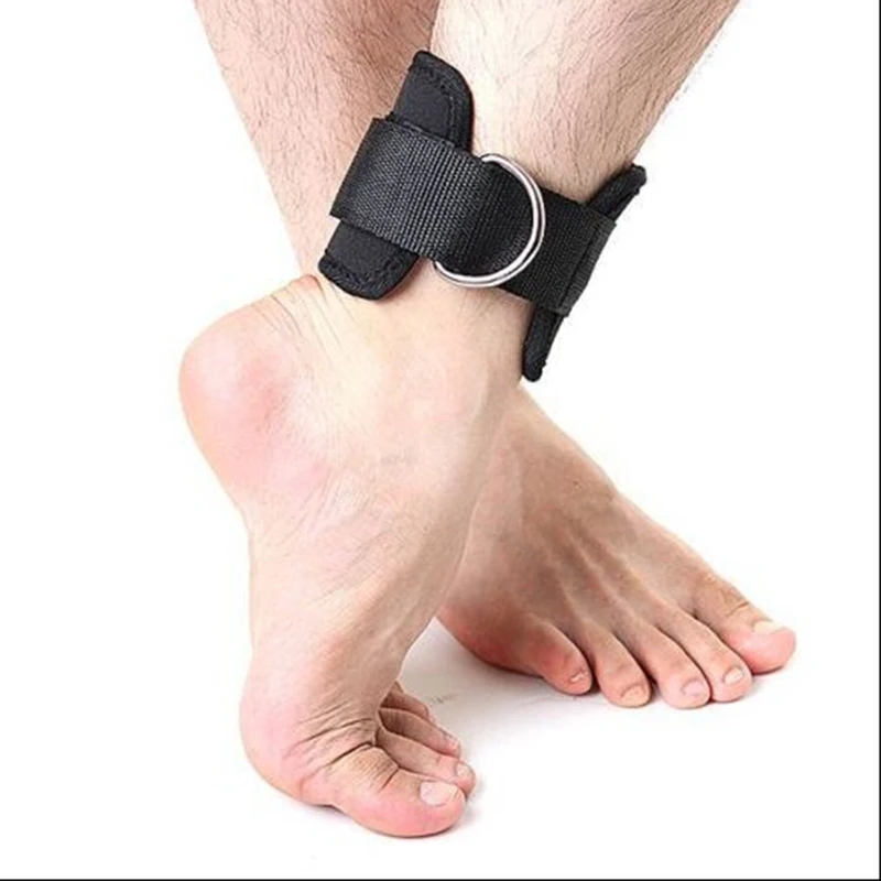 

1X Adjustable Ankle Guard Strap D-ring Thigh Leg Pulley Gmy Weight Lifting Legs Strength Recovery Training Fitness Protection