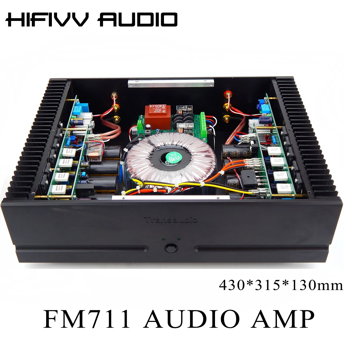 مضخم صوت Hfivv جديد 2021 مكبر صوت ثنائي القناة لمرحلة ما بعد المنزل باستخدام 800 واط محول عالي الجودة FM711 حلبة 160 واط