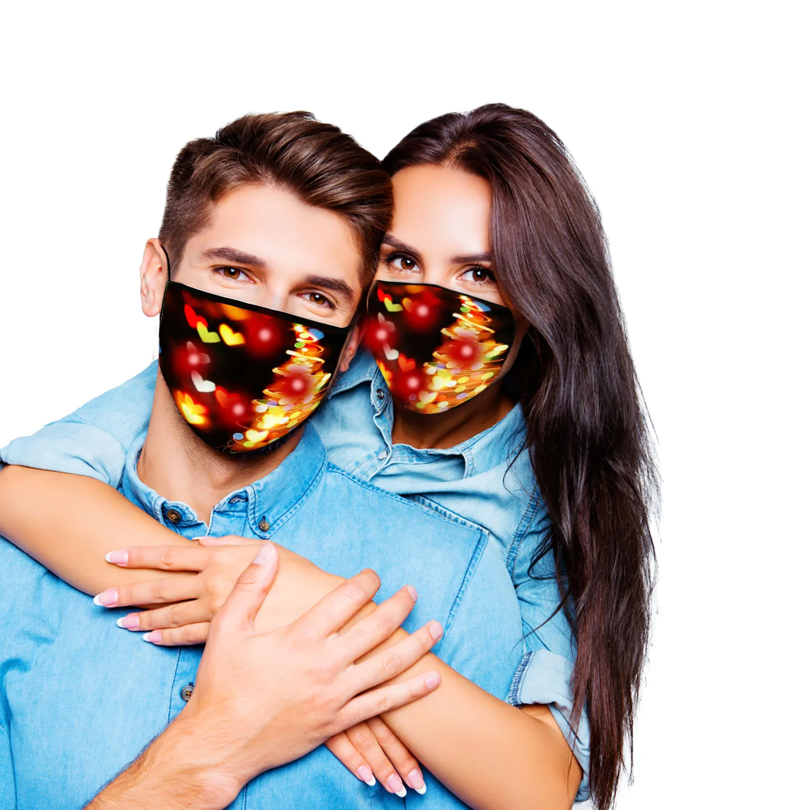 

5pc Led Valentine's Day Mask Light Up Mask Lights Glowing Mask For Men And Women Ladies Mask High Quality Mascarillas R1