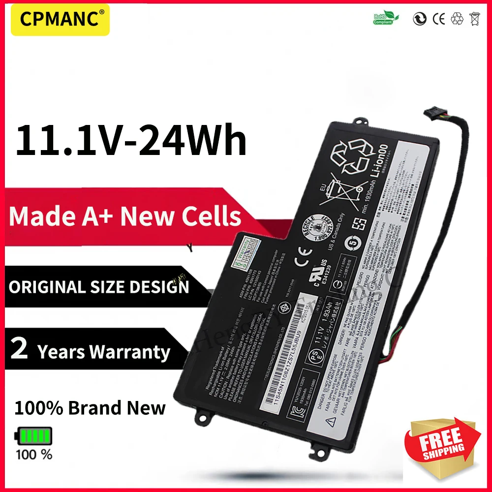 Аккумулятор CPMANC 24Wh 45N1108 для Lenovo ThinkPad T440 T440S T450 T450S X240 X250 X260 X270 Series 45N1109 45N1110 45N1111