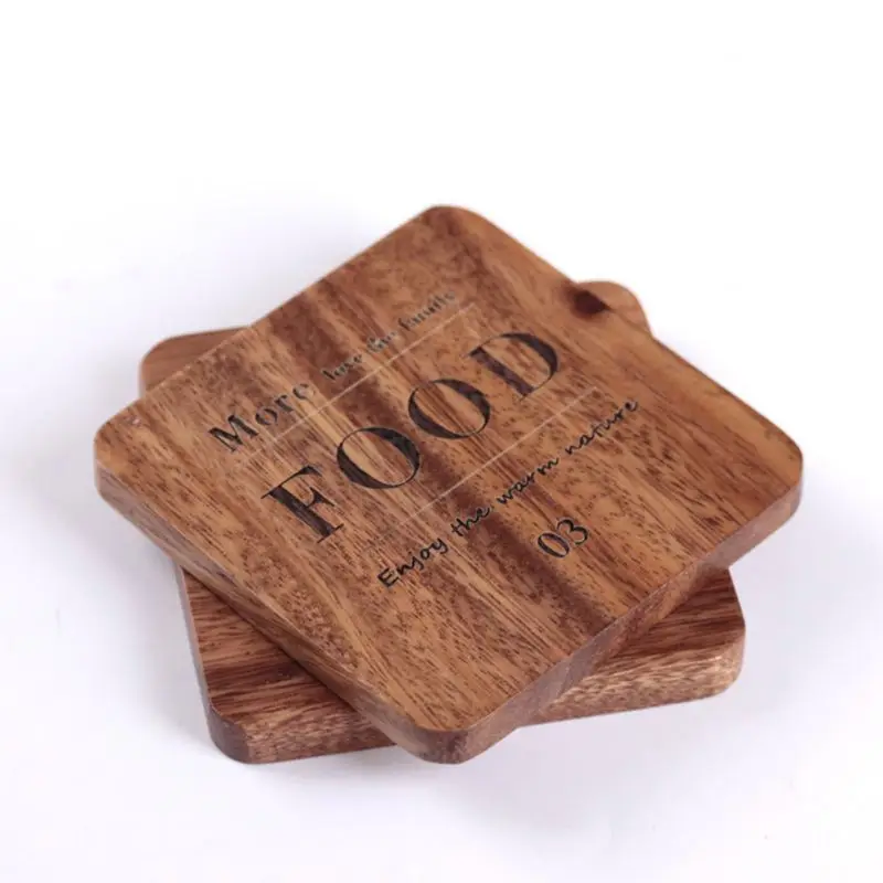 

CXD-Non-slip Thermal Insulation Acacia Square Coaster Round Cup Mat