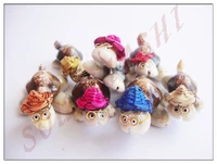 5pcs natural conch crafts naturally made hatted turtle