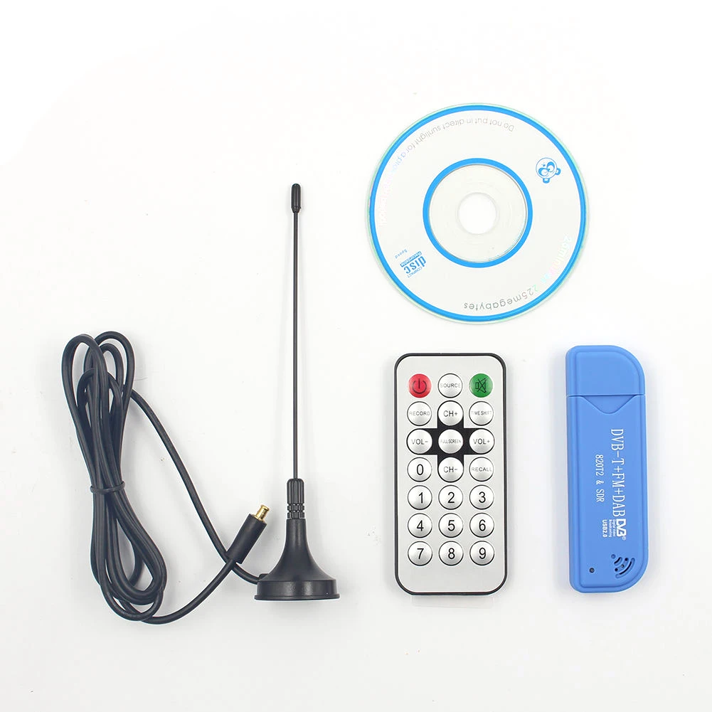 

Digital Real Time Recording RTL2832U+R820T2 Parts USB2.0 Remote Control Practical Mini SDR+DAB+FM TV DVB-T Stick Tuner Receiver