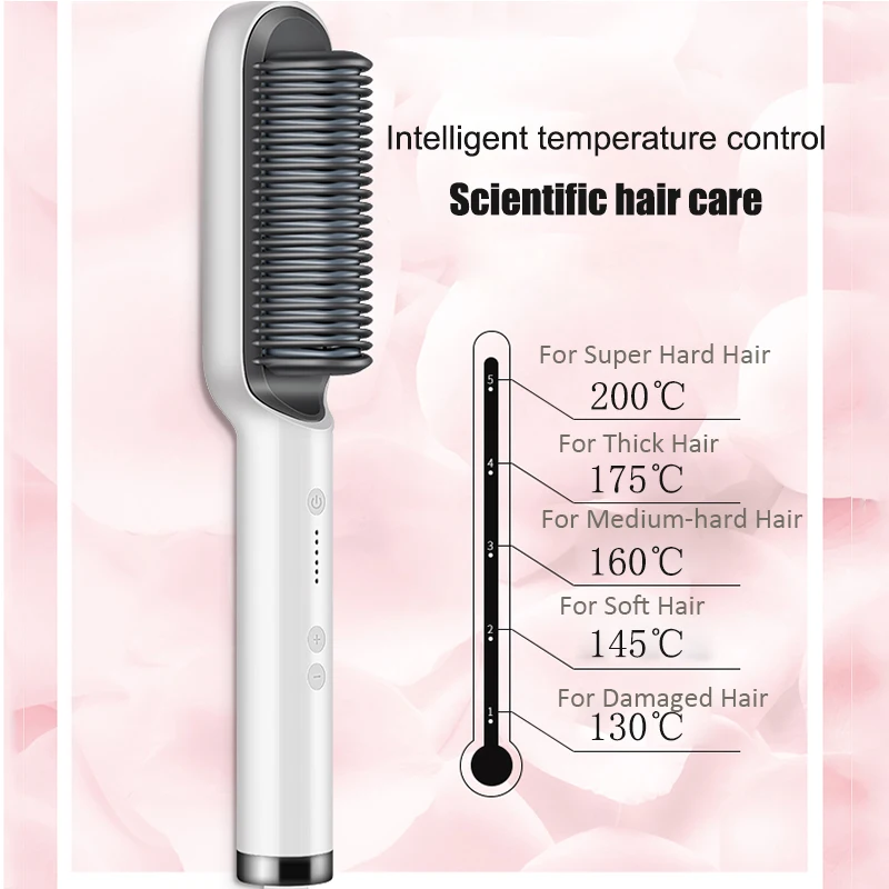 

Hot Comb Straightener Electric Hairs Straightener Brushes Hot Heating Flat Irons For Women Hair Styling Tools