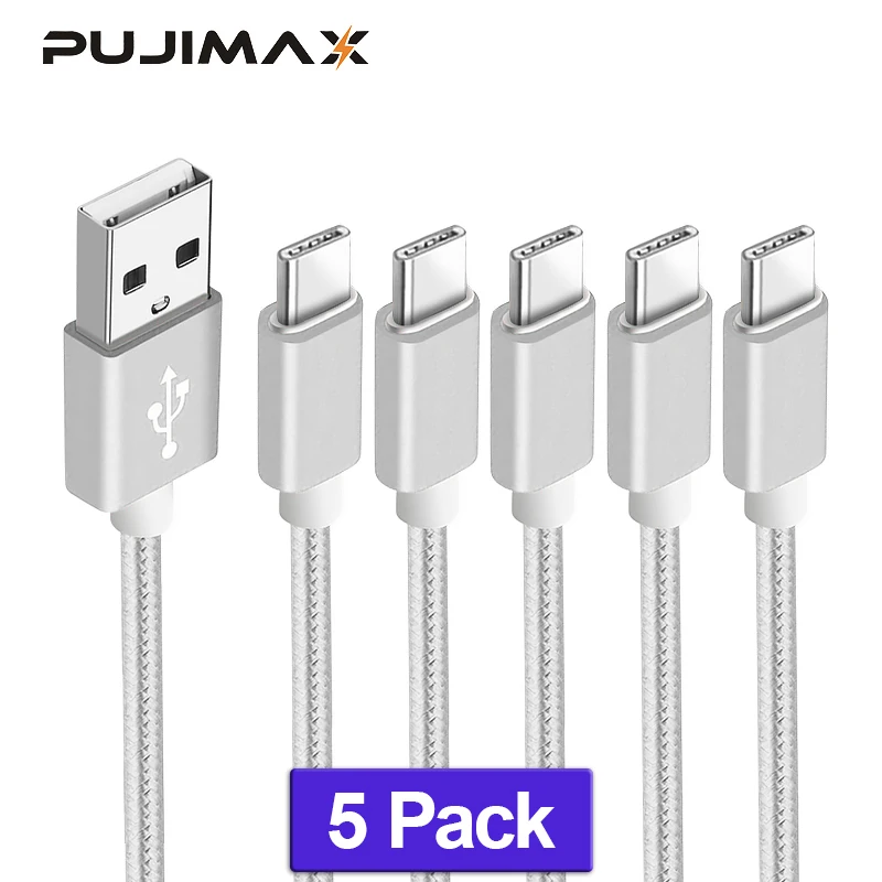 PUJIMAX 5 шт. в упаковке кабель usb C для быстрой зарядки type c передачи данных зарядное