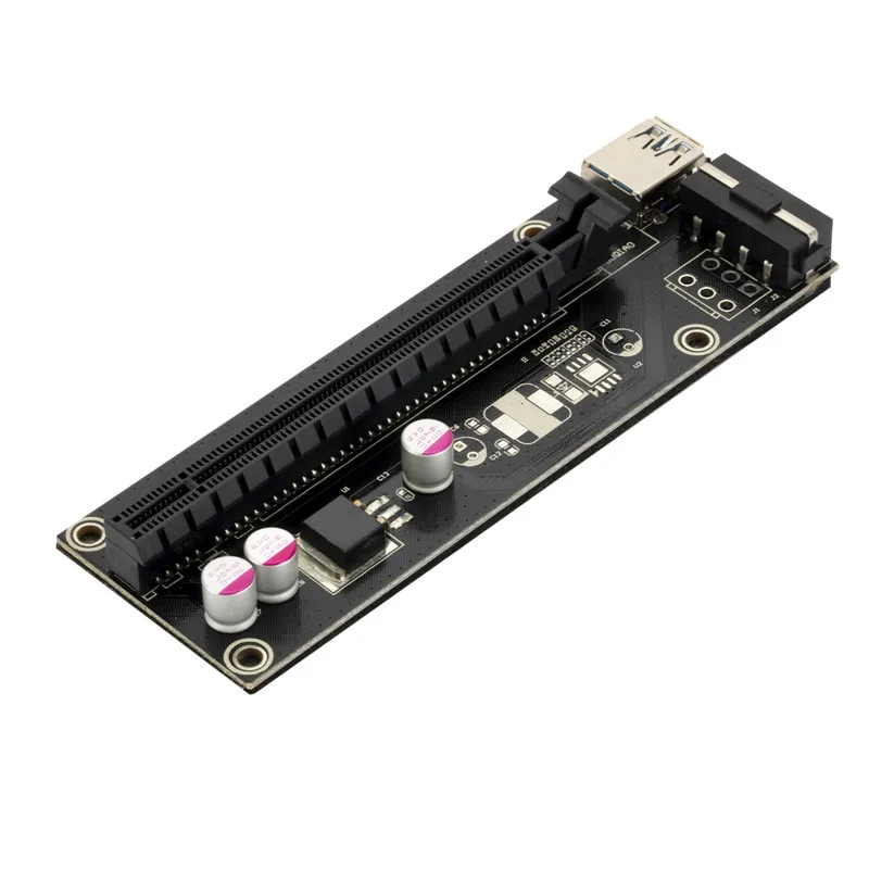 

USB3.0 карта адаптера 1X до 16X, графический удлинитель, GPU PCIE карта расширения, 4-контактный кабель адаптера