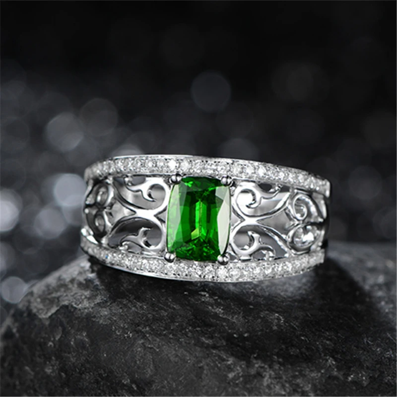 New Silver Ring Classic Simple Beautiful Temperament Girl Inlaid Zircon Hand Jewelry Gift | Украшения и аксессуары