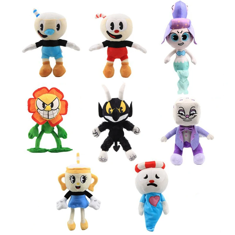 Детская плюшевая игрушка игра Cuphead Mugman мисс Чаллис привидение король игральные