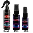 Прозрачное керамическое покрытие для автомобиля, 120 мл, уход за лакокрасочным нанопокрытием, гидрофобное покрытие, водонепроницаемое, блестящее, жидкий блеск, воск, автомобильные принадлежности