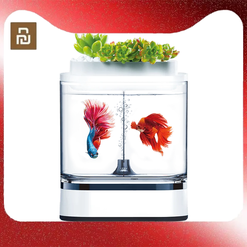 Mijia Geometry Mini Lazy Fish Tank Pro USB зарядка самоочищающийся аквариум с 7 цветами