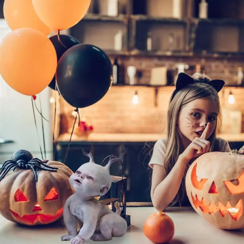 2021 Хэллоуин страшный призрак Детская кукла статуя из смолы ремесло реалистичный