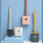 Силиконовая щетка для унитаза с держателем для туалетной щетки креативная мягкая пластиковая щетка с длинной ручкой щетка для унитаза длинная щетка для унитаза