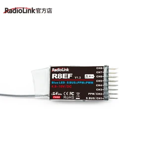 Instock Radiolink R8EF 2.4G 8Channels RC Receiver Support S-Bus/PPM/PWM for T8FB/T8S RC Transmitter 2KM Distance