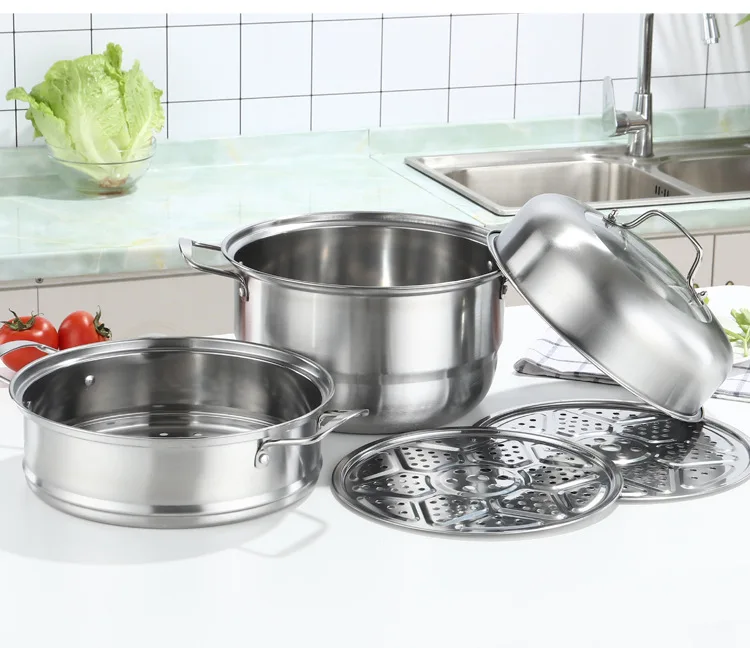1 шт. из нержавеющей стали многослойный толстый паровой горшок для супа