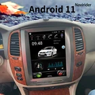 Автомобильный радиоприемник 12,1 дюйма, Android 11 экран, GPS для Toyota Land Cruiser 100 Sahara 2005 2006 2004 Tesla, мультимедийный видеоплеер 64 ГБ