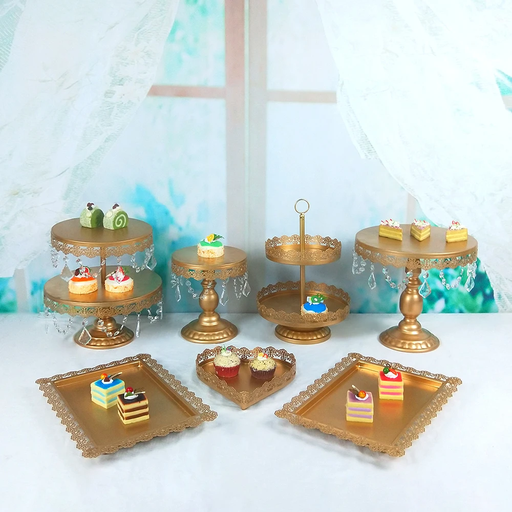 Золотая подставка для кексов Tobs металлическая свадебного торта лоток