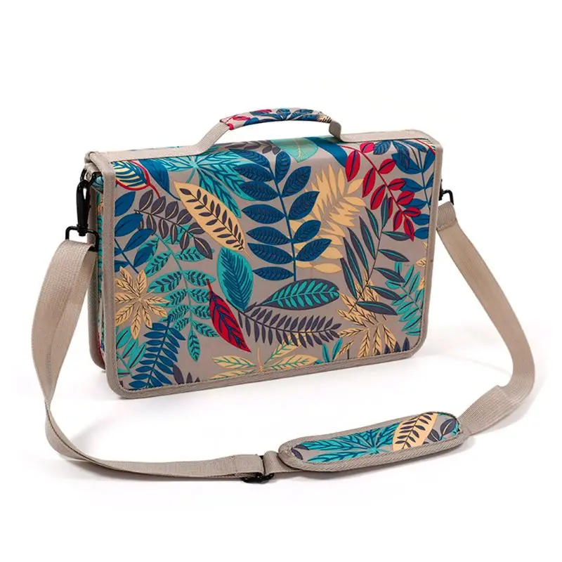 

160 Slots Floral Large Capacity Pencil Bag Gel Pen Case Stationery Storage Drawing Painting Professional Art Supplies