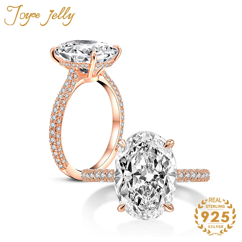 

JoyceJelly 925 Sterling Silver Rings for women With 5ct Created SONA Gemstones Classic designer wedding party gifts wholesale