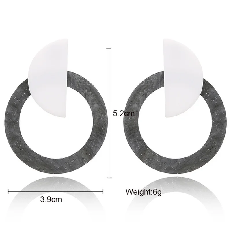 Модные квадратные леопардовые акриловые серьги M & G для женщин луна оранжевый