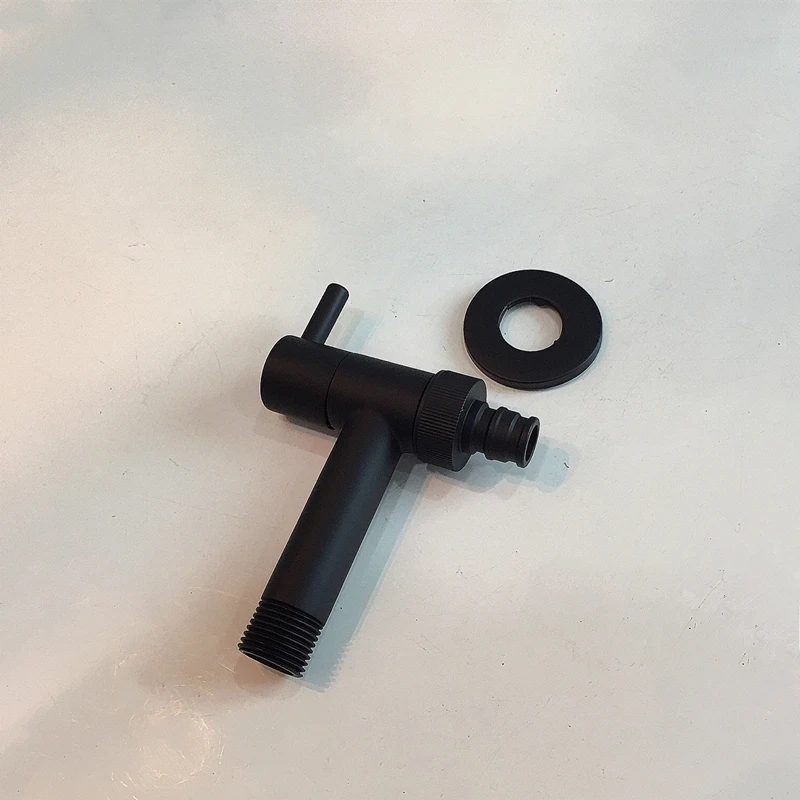 WZLY смесители черный бибкок латунь ванная комната один холодный кран настенная