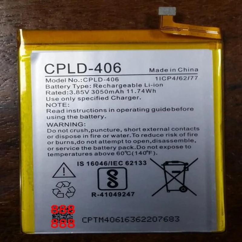 Аккумулятор 3 8 в 3050 мА · ч CPLD-406 для Coolpad Mega 3503i с инструментами ремонта |