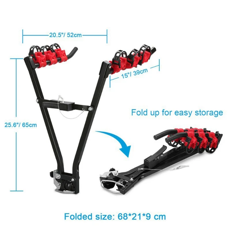 V Форма железная стойка для велосипеда 3 Bike Hitch крепление автомобиля стойки