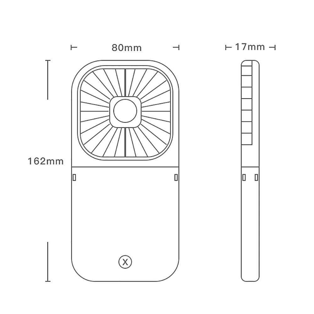 

Hanging Neck Fans Mini Portable Folding USB Charging 3000mAh Power Bank Portable Handheld Desktop Multi Function Fan