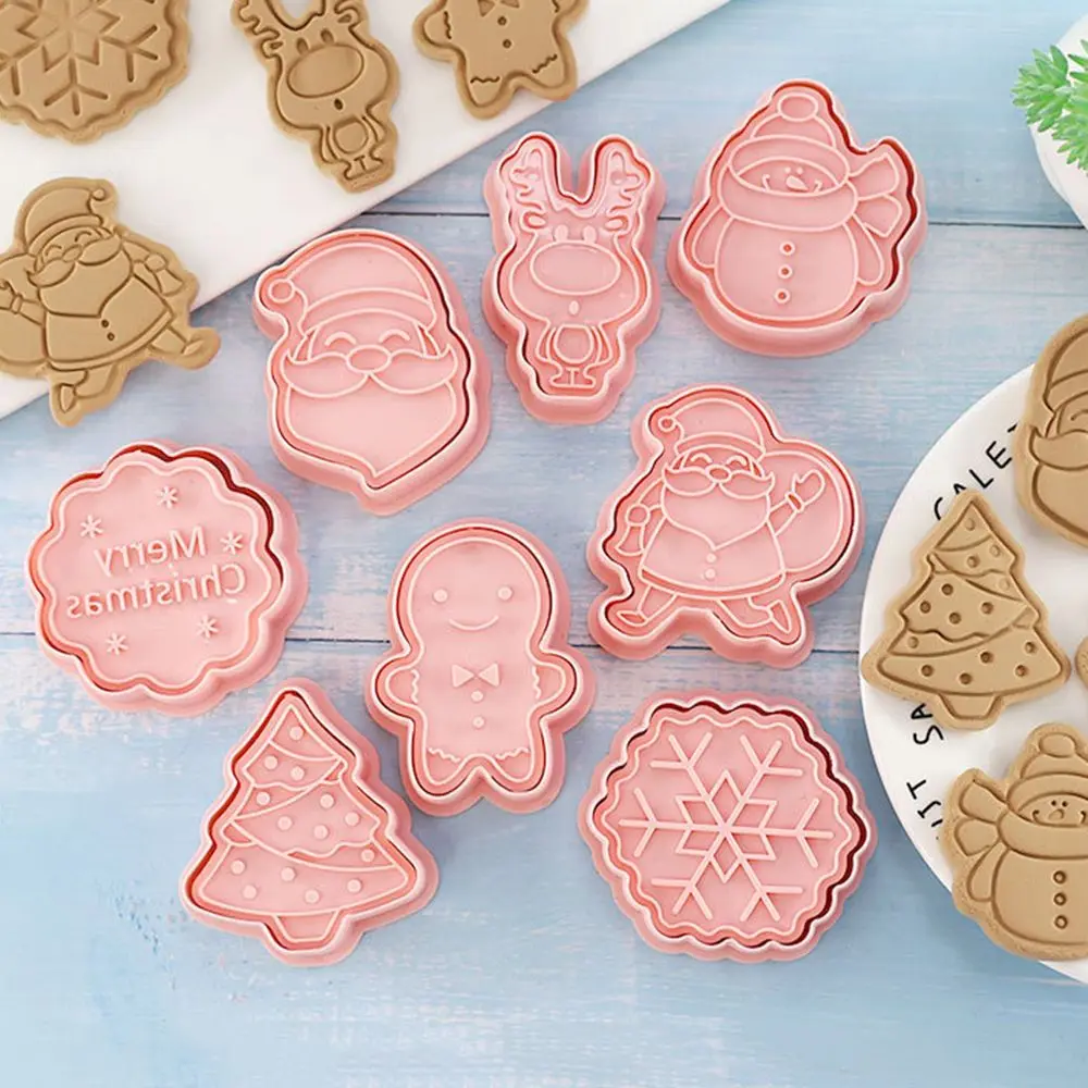 

8Pcs/set DIY Cartoon Mold Tools Christmas Molds Cookie Molds Baking Mould Biscuit