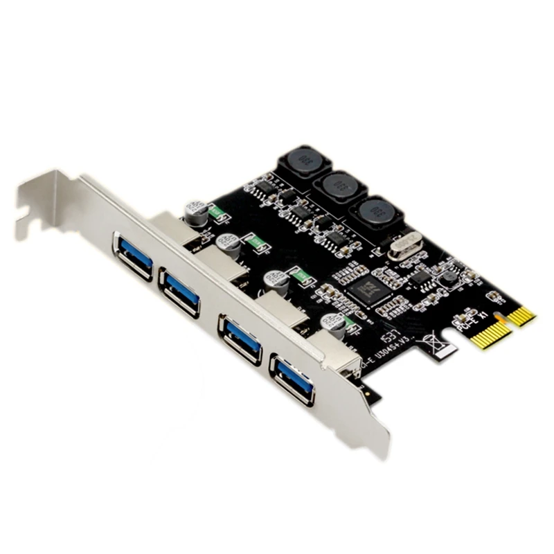 4 порта USB 3 0 PCI E карта расширения внешняя USB3.0 PCIe для настольного ПК