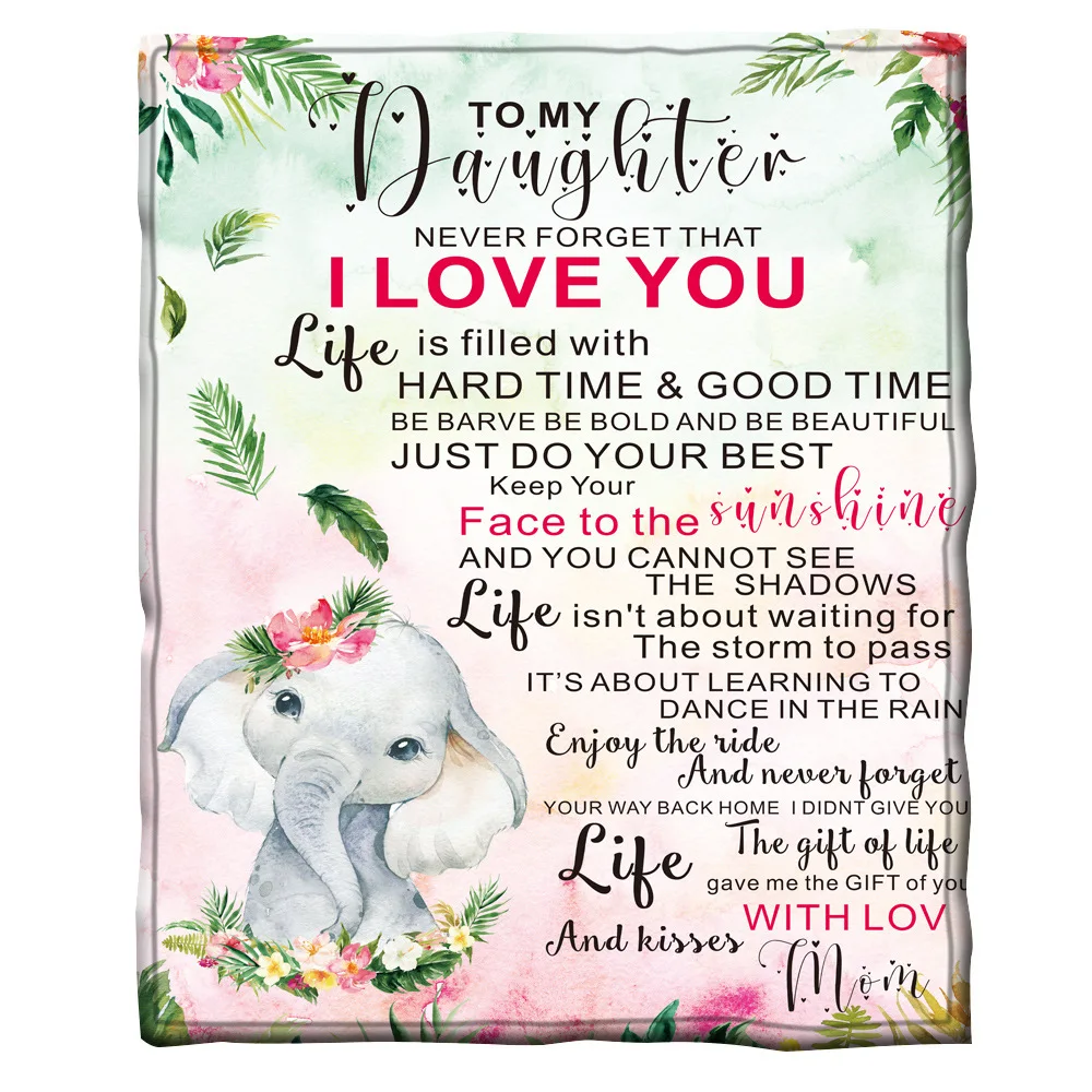 Фланелевое Одеяло ONGLYP для моей дочери я люблю тебя удобное плюшевое покрывало