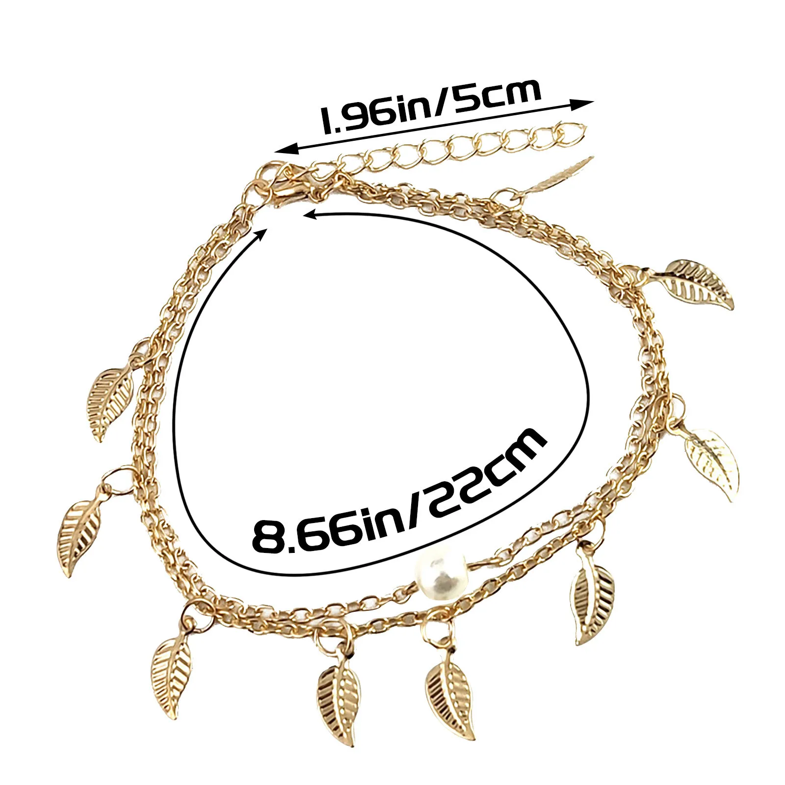 Women's Foot Circle Chain Bracelet And Personality Ladies Wear Tassel Layered Leaf Pearl Anklet Pendants Trend Jewelry Женский |