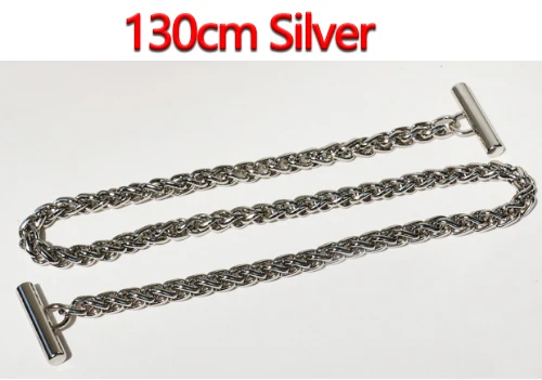130cm Silver DIY 6 мм золото, серебро, пистолет черный, покрытие бронзового металла замена цепи плечевые ремни для маленькой сумки ручка с OT застежками - Цвет: 130cm Silver