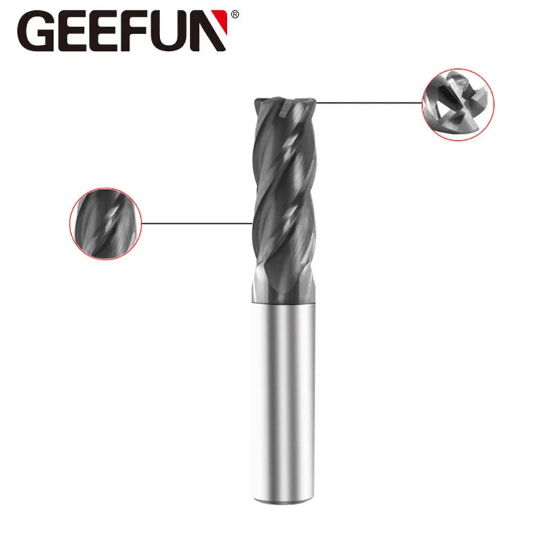 Концевая фреза r0 5 R1 HRC50 4 фрезы из карбида вольфрама Фрезерный резак с ЧПУ радиус
