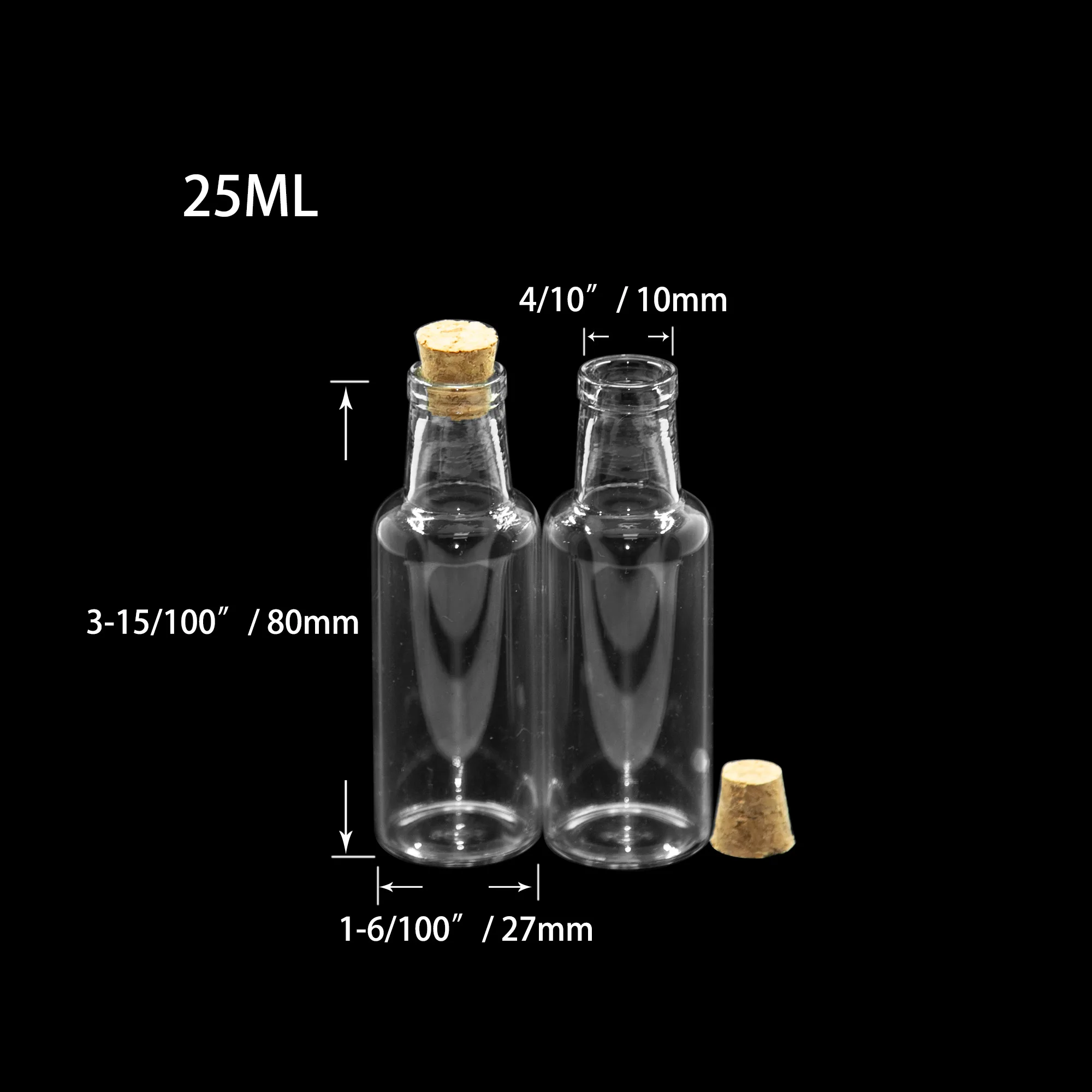 24 шт 25 мл корабль небольшой Hyaline Стекло контейнер с пробками Творческий